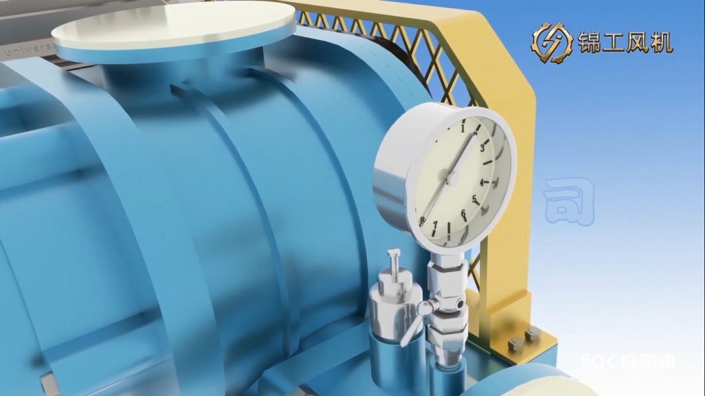 安裝羅茨風(fēng)機安全閥與壓力表